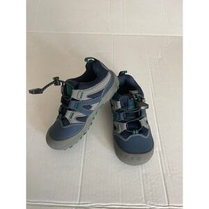 Mishansha Hiking Kids Navy Blue Grey Bungee Toggle Trail Sneaker Size 27/US 10